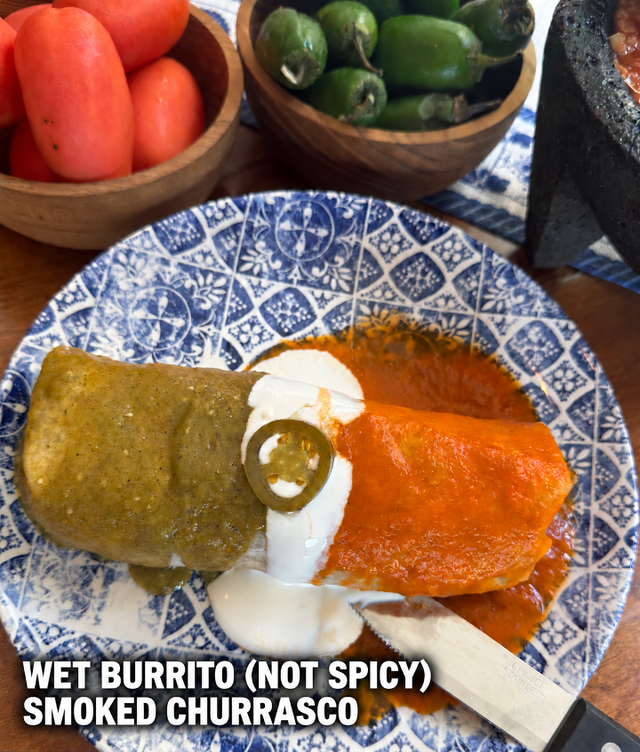 Smoked Churrasco Burrito.