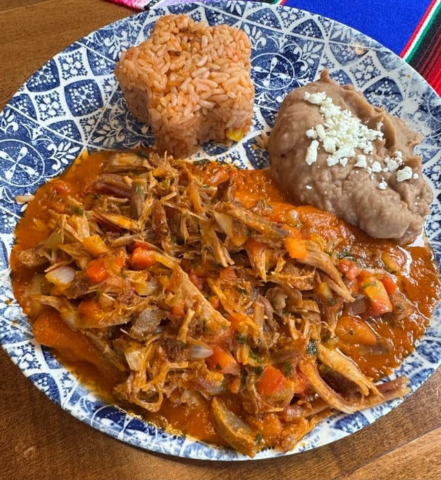 Carnitas Enchiladas Rojas.